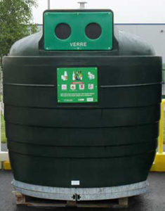 Guide de tri, conteneur à verre
